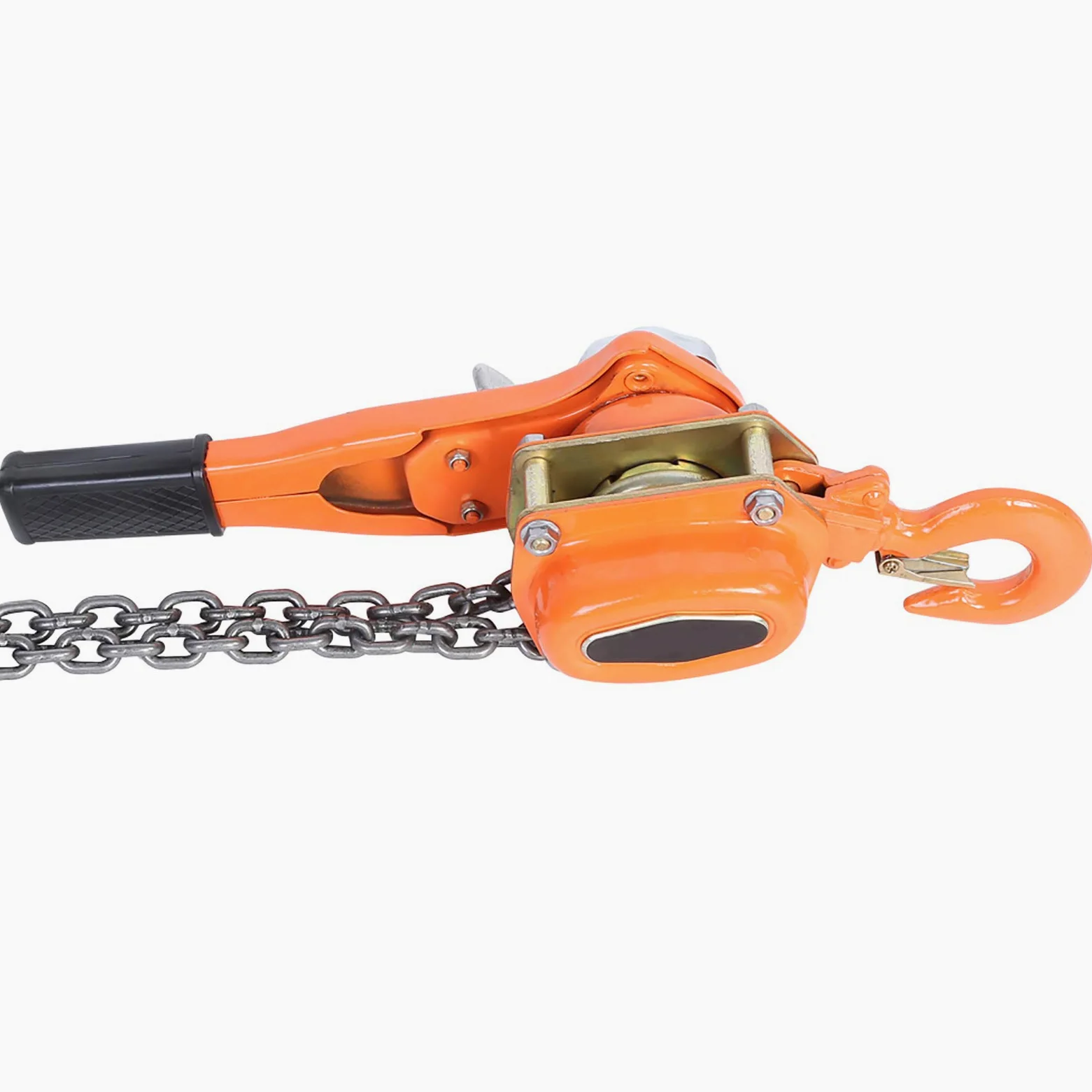Polipasto de Cadena de 3t/3000kg, Color Naranja, Polea con Palanca de Trinquete, Elevación de 3 Metros, Acero Galvanizado, Cadena a Prueba de Caídas, Seguridad contra