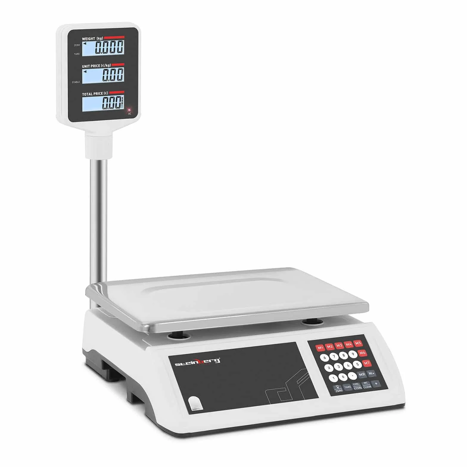 Steinberg Systems Balanza De Control Báscula Para Almacén SBS-PW-152C (Rango de pesaje hasta 15 kg, Precisión de lectura 2 g, Pantalla LCD elevada)