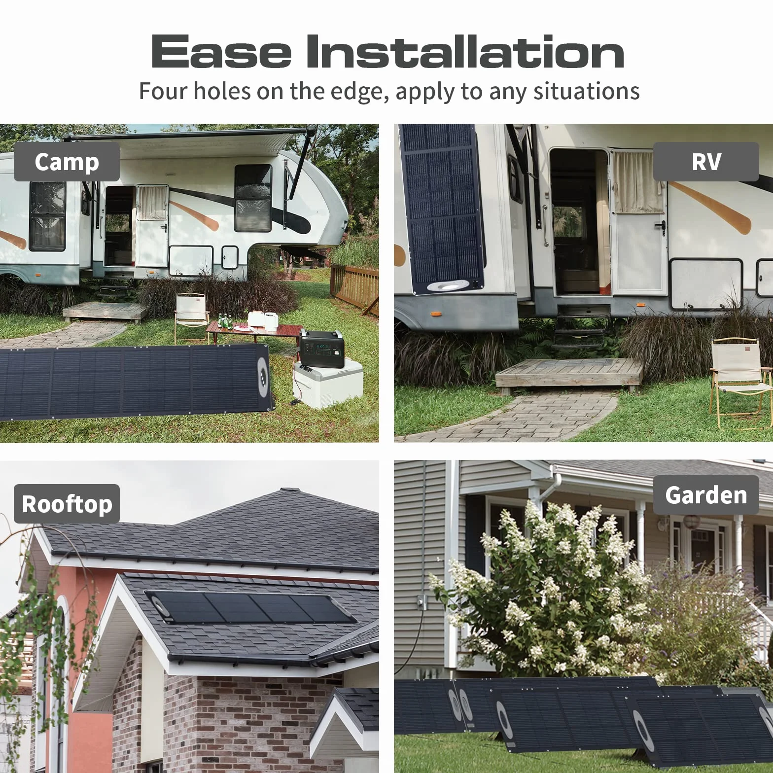 VDL Panel solar portátil 200W, cargadores solares monocristalinos de 20V, módulos solares con Multi-Contact 4, para Central eléctrica portátil y adecuados para exteriores, camping y autocaravanas
