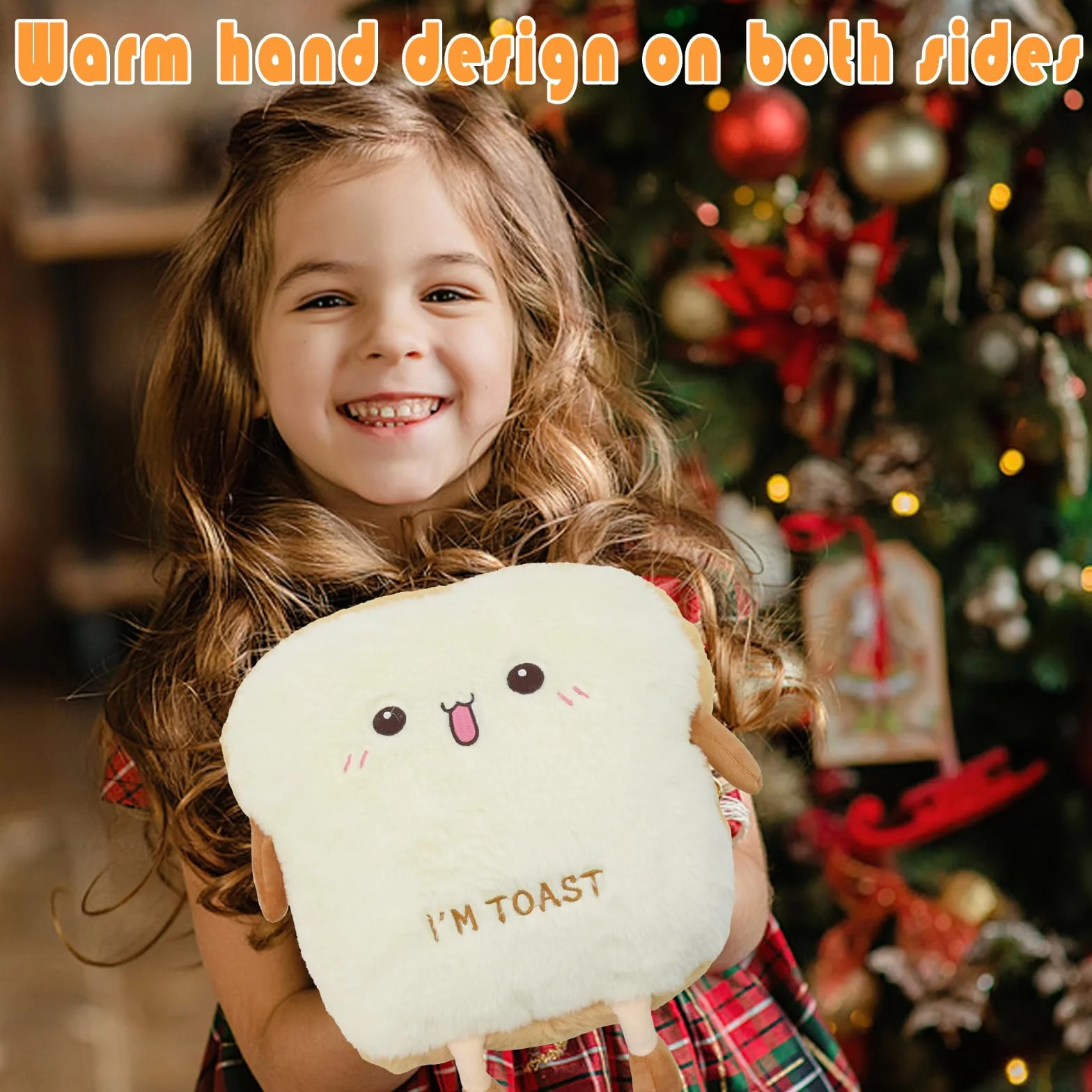Almohada de Pan Tostado de Peluche 40cm, Juguete de Felpa Suave para Niños y Adultos