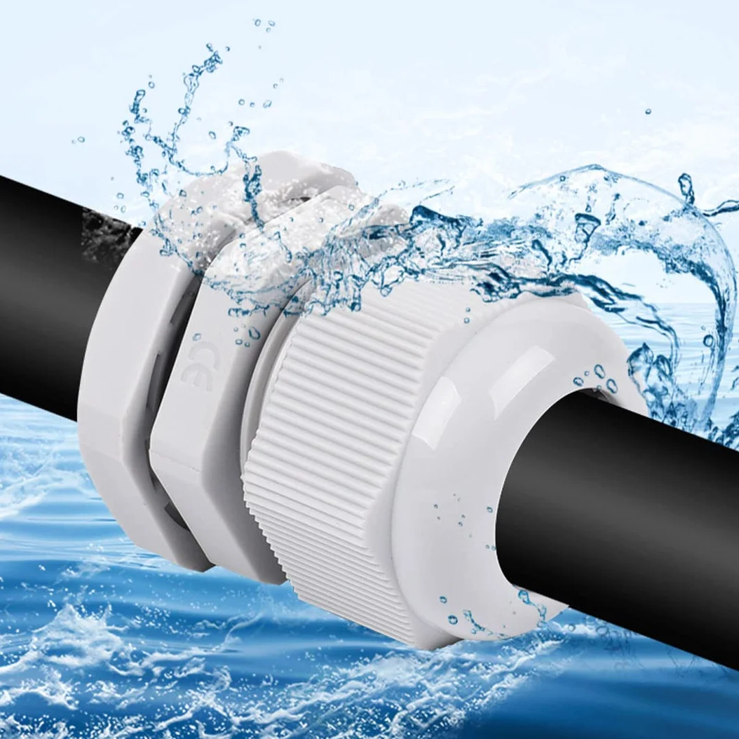 Glándula de Cable M20 IP68 Gris Impermeable 20 Piezas