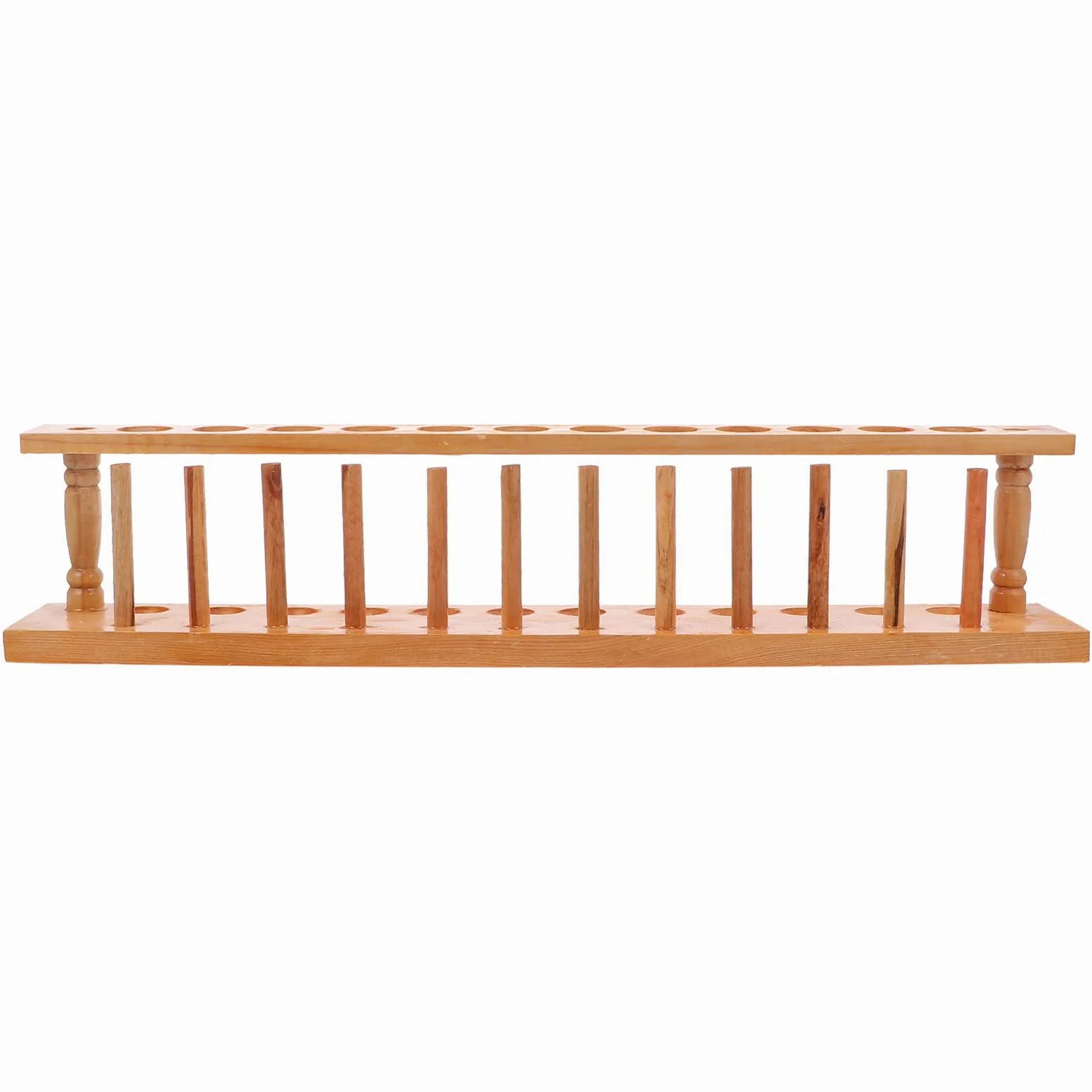 Alipis Porta Tubos de Ensayo de Madera Beige Portátil y Seguro para Laboratorio y Escuela, Estantería Práctica Que No Daña las Manos