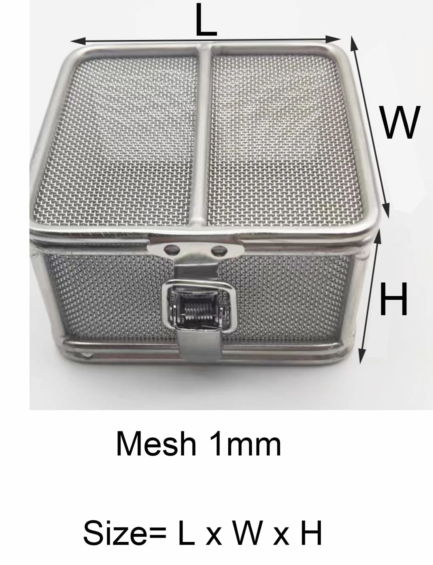 Cesta de esterilización, bandeja de malla de acero inoxidable 304 para instrumentos médicos, ideal para hospitales y clínicas