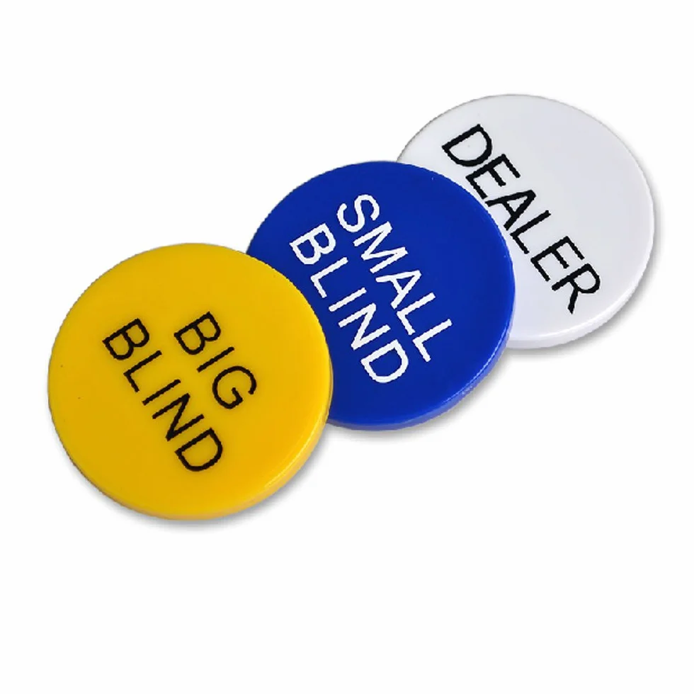 SmartDealsPro Set of 3 Poker Buttons Small Blind Big Blind Dealer