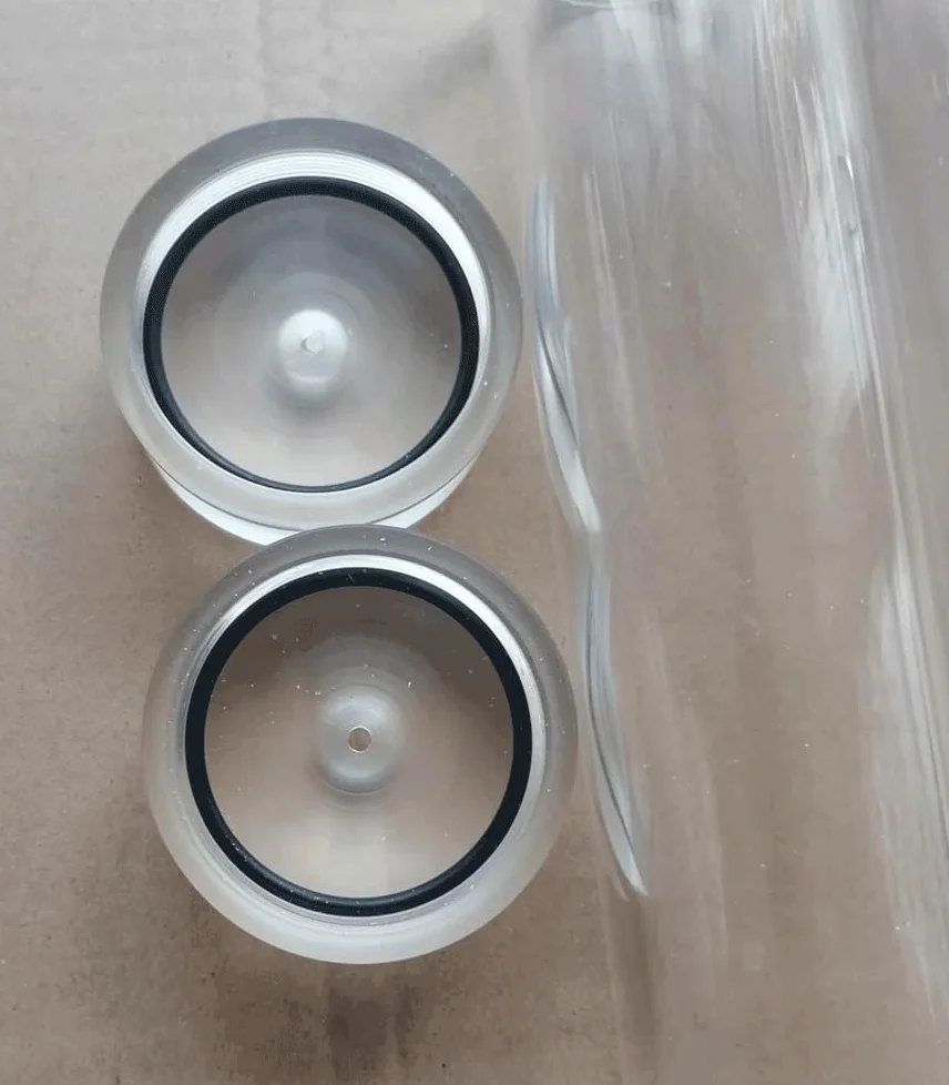 1 tubo de secado acrílico, tubo de filtro de gas for eliminación y purificación cromatográfica de agua.(Aluminum Lid 60x200mm)