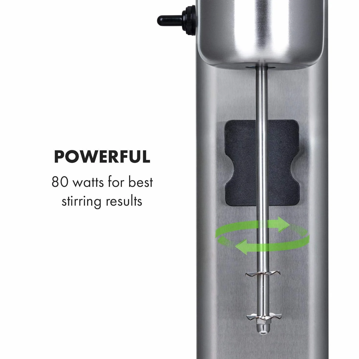 Klarstein Kraftpacket Pro Mezclador de bebidas - 80 W, 1 L, 2 niveles, 20000 rpm, Vaso mezclador de acero inoxidable, Mezclador de bebidas, Cóctel, Mezclador para bar, Gastro, Profesional, Plateado