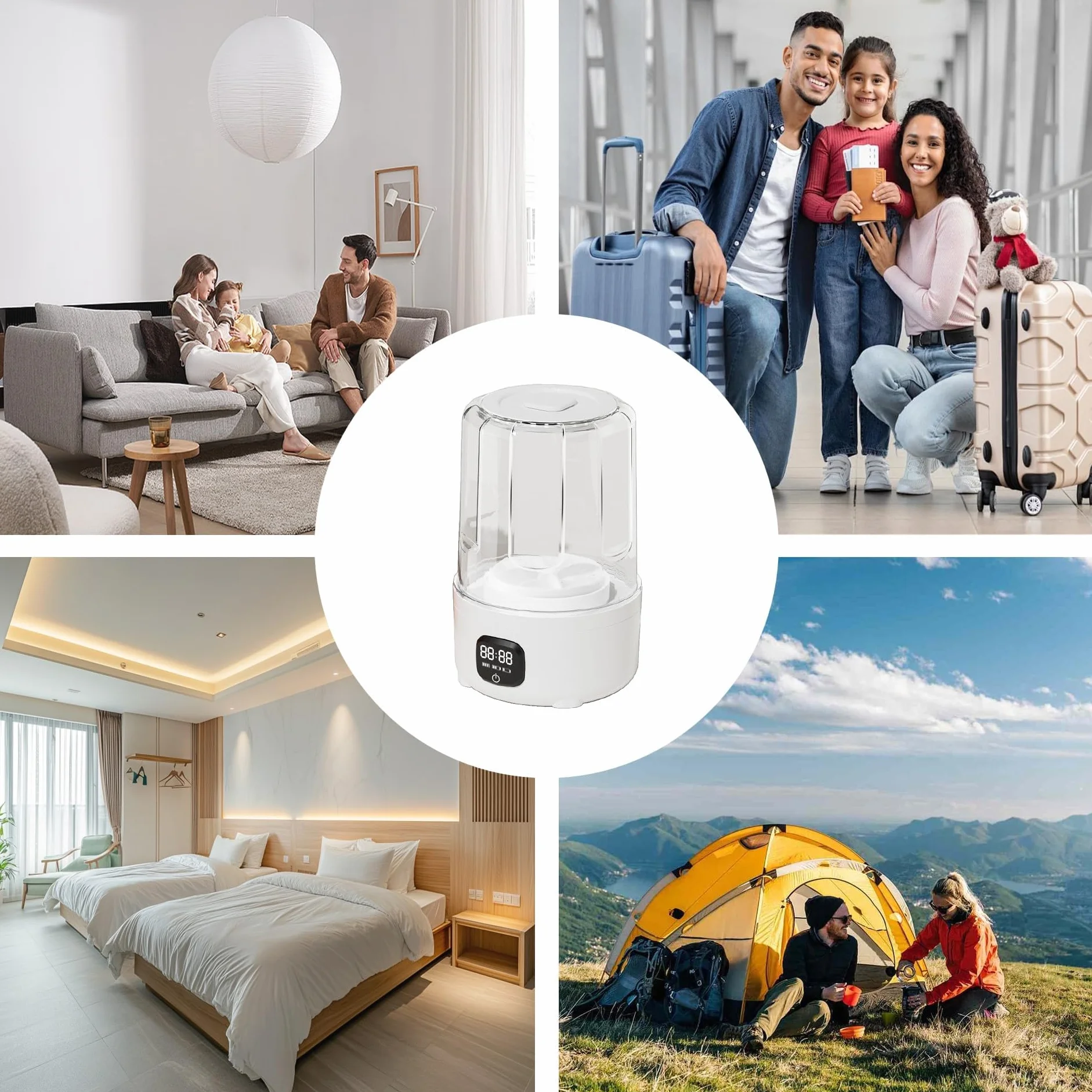 Mini lavadora portátil inalámbrica recargable para ropa interior, sujetadores, calcetines de viaje, camping