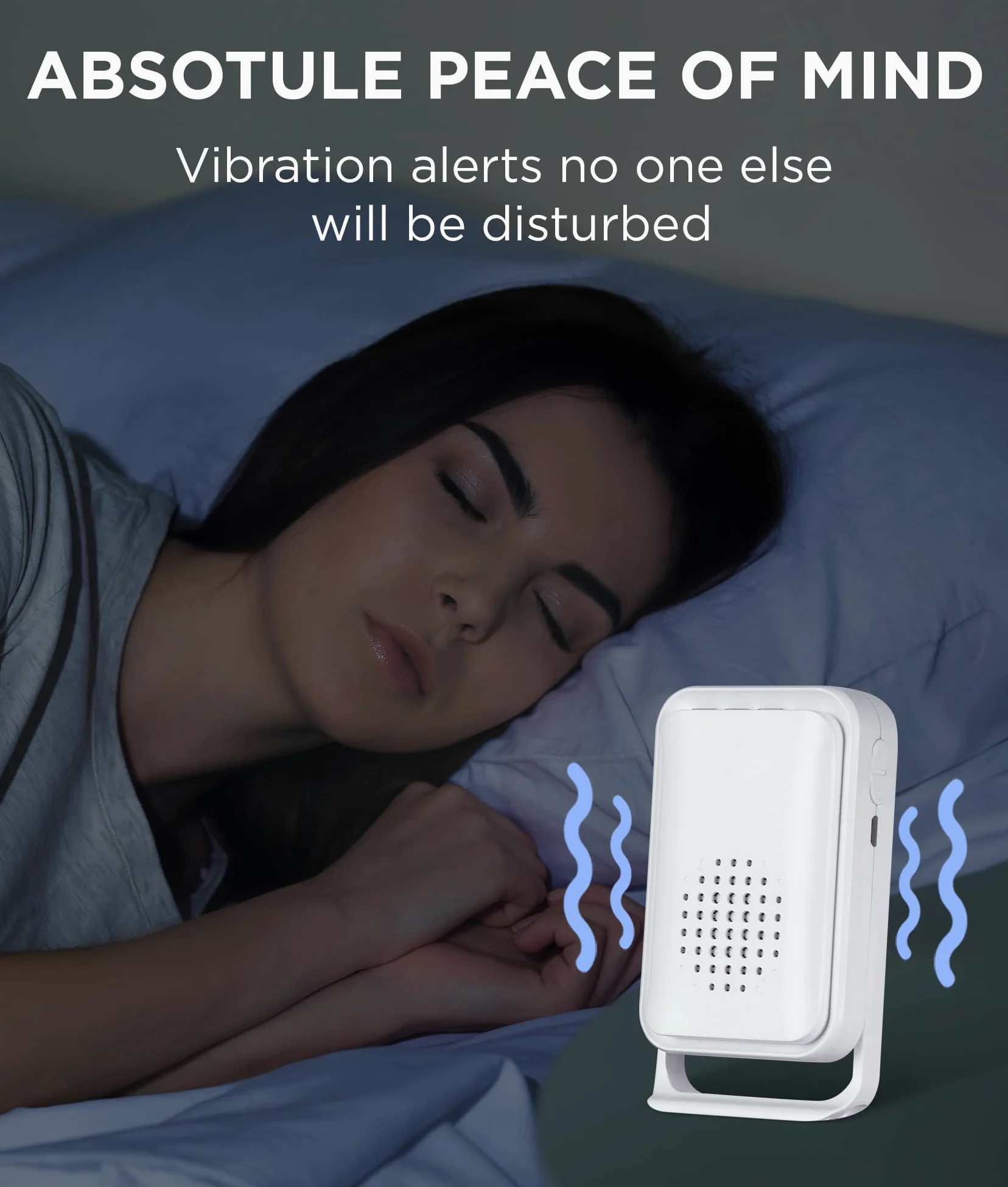 Alarma de cama para adultos mayores, alarma inalámbrica con sensor de movimiento para personas mayores (2 sensores + 1 receptor)