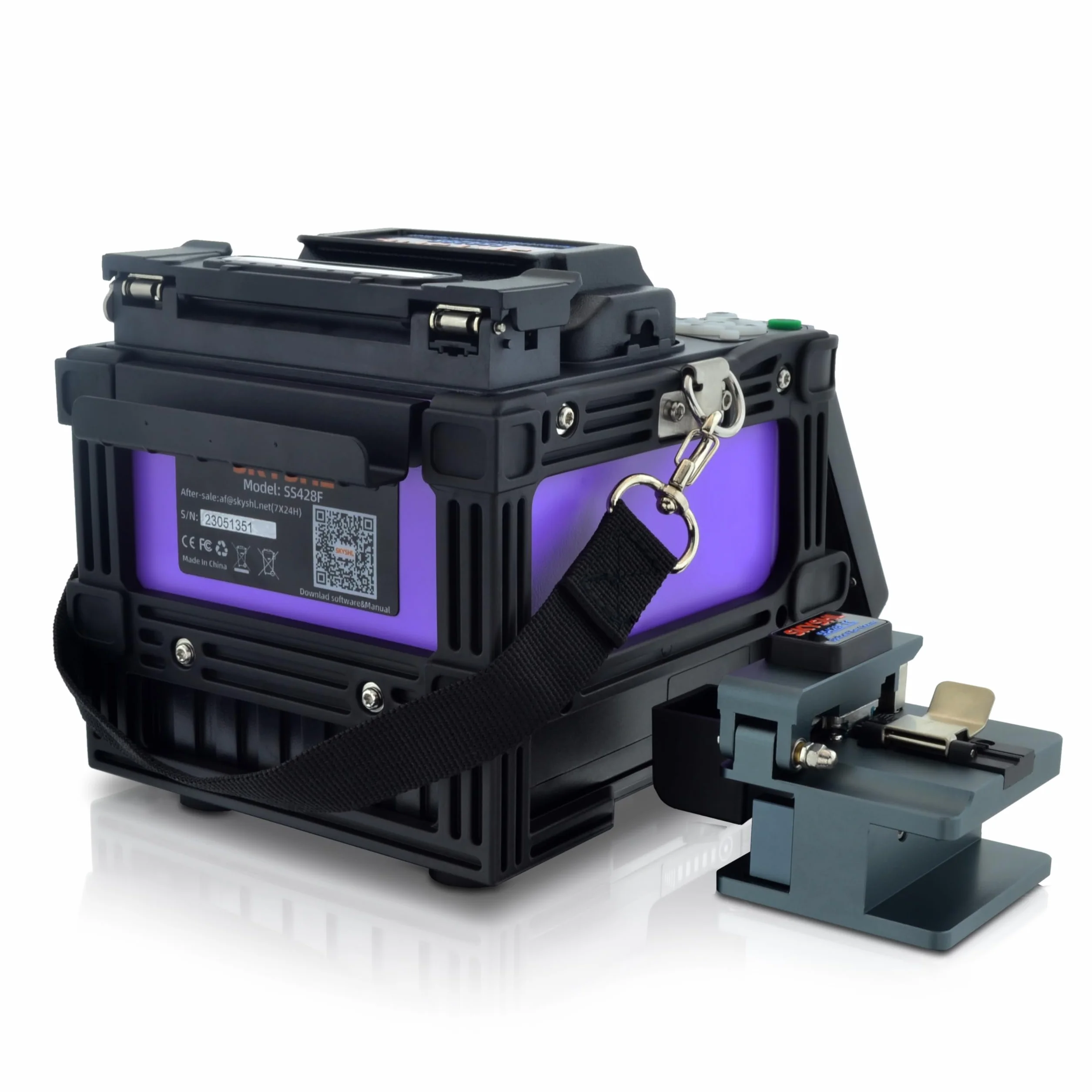 Fusionadora de Fibra Óptica Pantalla Táctil 4,3 Pulgadas SS428F-511 FTTH SM MM DS NZ DS con Electrodos y Cargador
