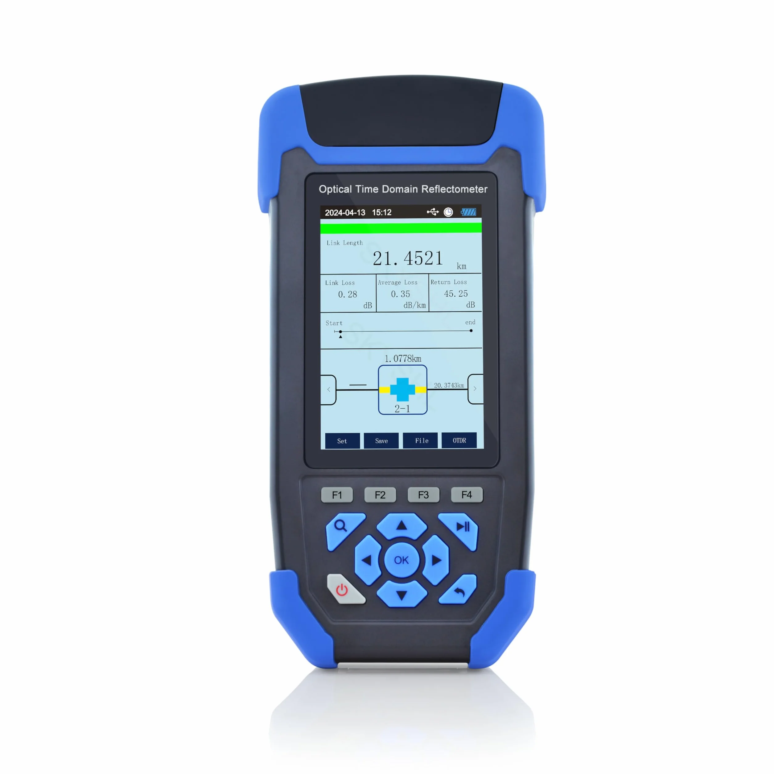 1310nm/24dB+1550nm/22dB Mini OTDR con OPM+OLS+VFL+Mapa de Eventos+Prueba de Pérdida+Probador RJ45+Rastreador de RJ45 SM Probador de Fibra Compatible con APC&UPC SC+FC+ST+LC-SS303T-2A1