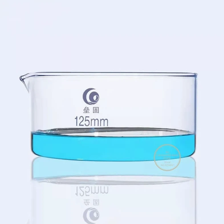 Plato de cristalización de Vidrio de borosilicato Alto, Plato Circular, Plato de Laboratorio, Resistencia a Altas temperaturas, 1 ud. (Size : 200mm)