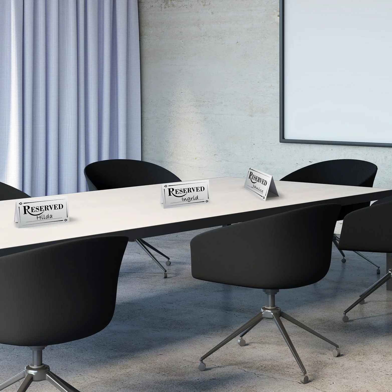 Resurhang 300 letreros de papel para mesa reservada con línea de nombre reservada, letreros de doble cara para reservar asientos, restaurantes, bodas, recepciones, iglesias, reuniones de negocios