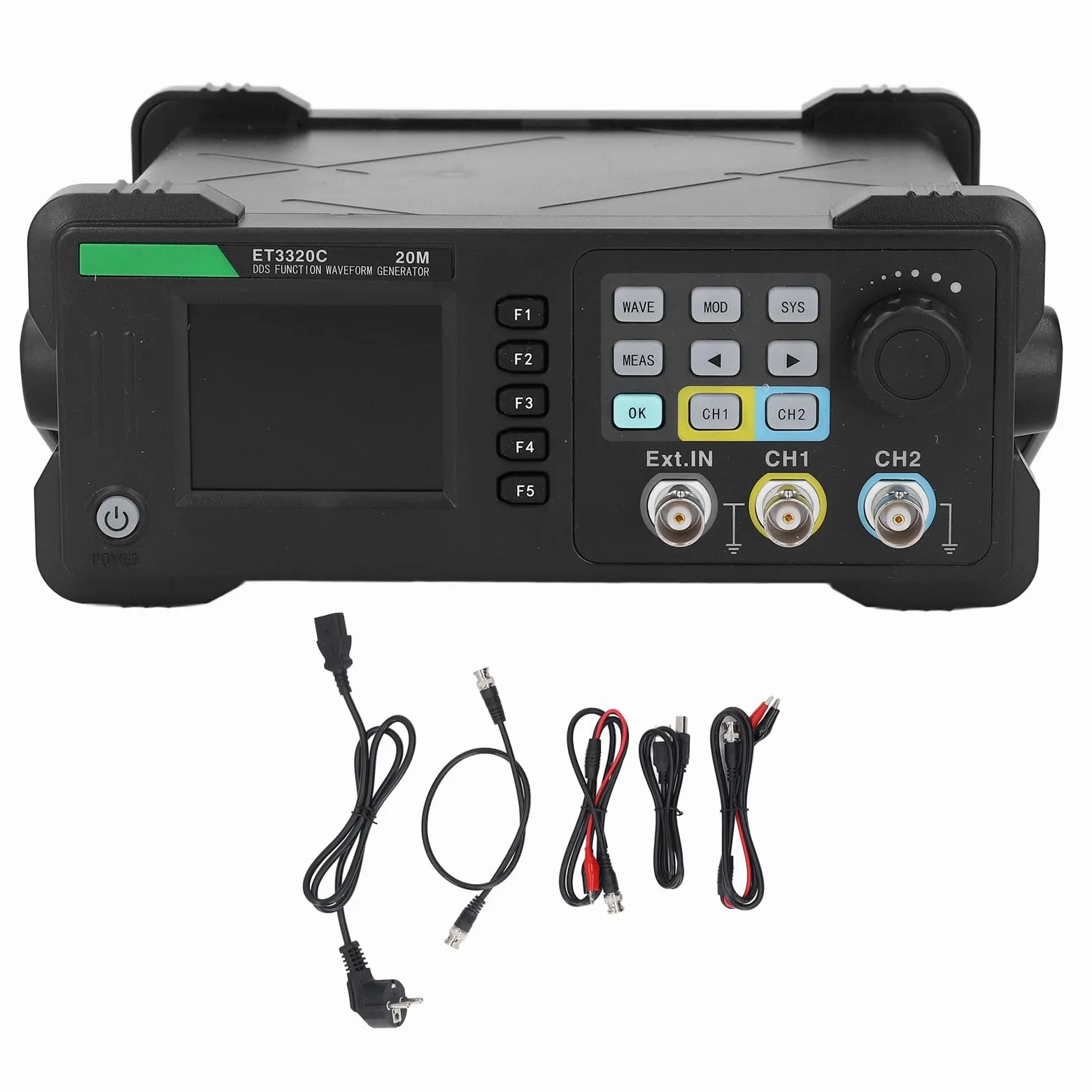 Kit Generador de Funciones LCD de 2 Canales para Experimentos de Investigación de Laboratorio (EU enchufe 110-240V)