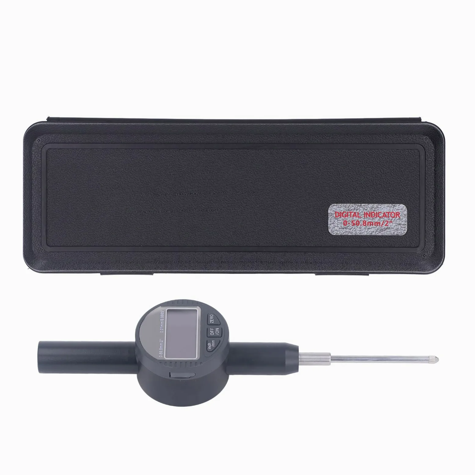 Keenso Indicador de Cuadrante Digital Herramienta de Medición de Alta Precisión para Uso Industrial y de Laboratorio, Resolución de 0,01 Mm, Aleación de Aluminio Duradera, Rango de 0-50,8 Mm