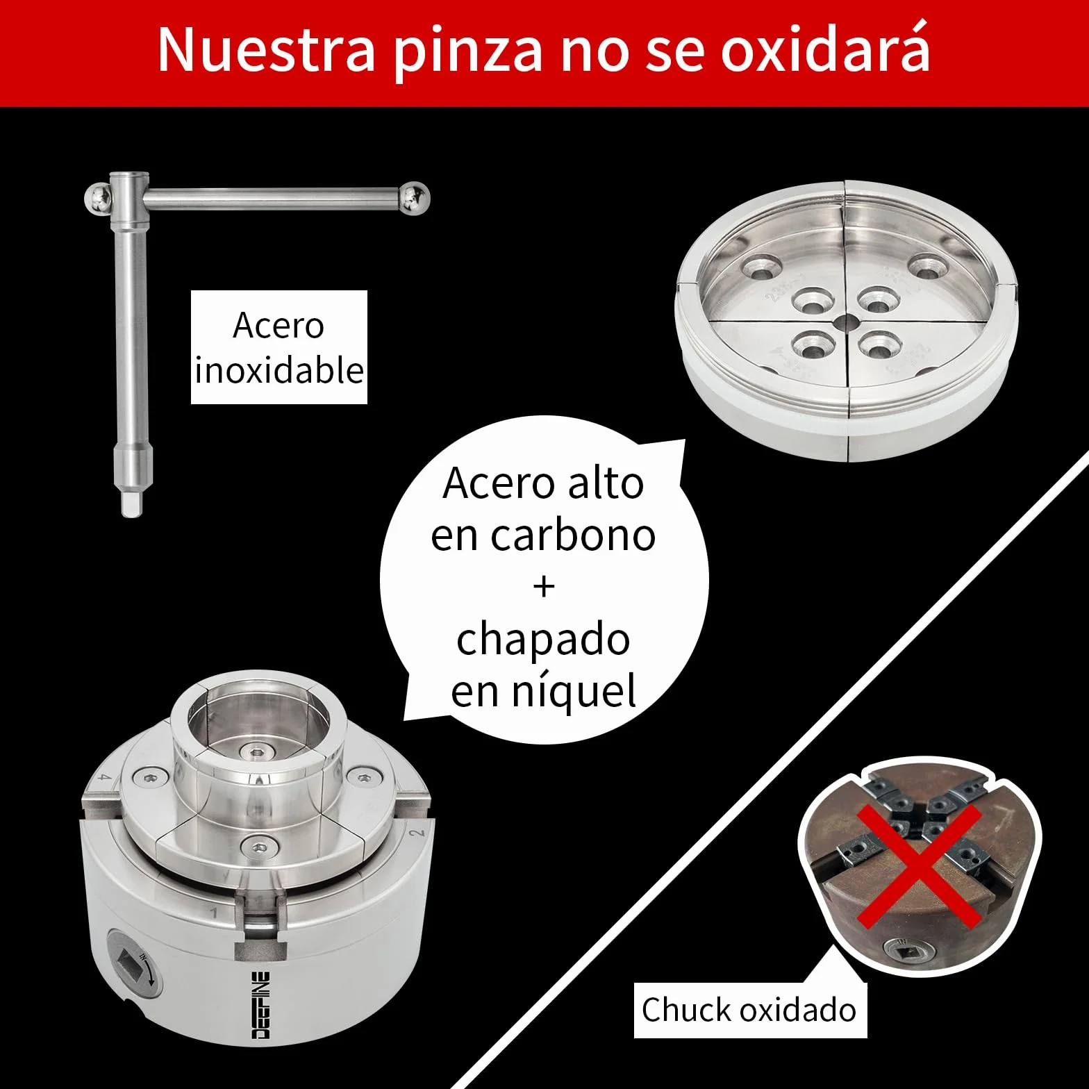 Mandril de Torno Diámetro del Portabrocas 100mm Mandril autocentrante para mandril de torno M33 y M18(2)
