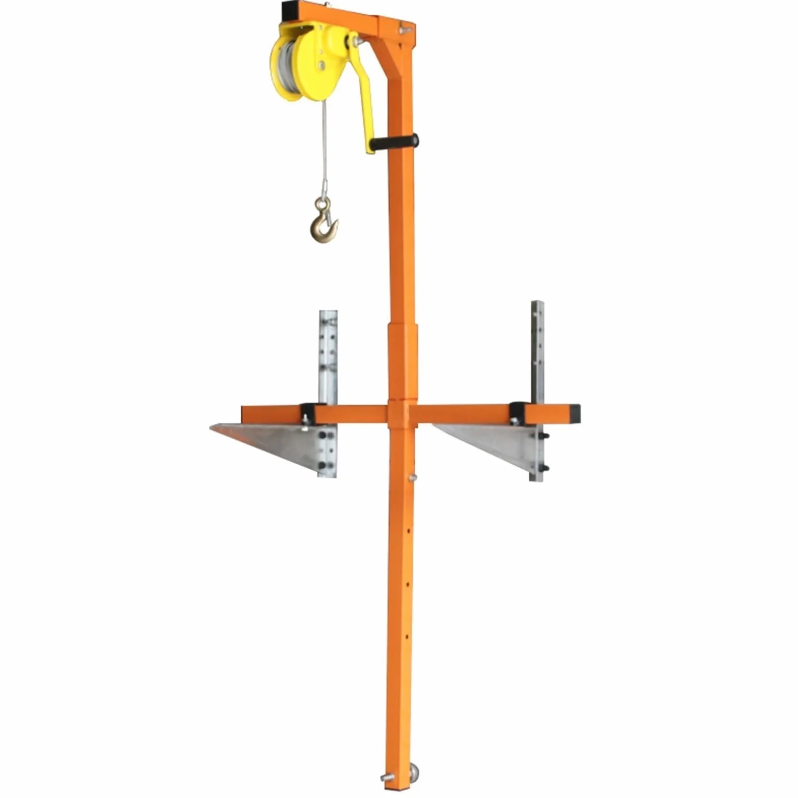 Herramienta de elevación de aire acondicionado, soporte de instalación de unidad exterior + cabrestante manual, herramientas de elevación de desmontaje (tamaño: 150 kg, juego completo de 25 m) (juego