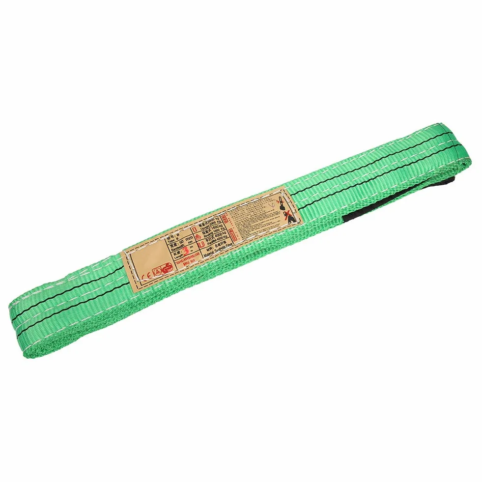 Eslinga de poliéster 3 m x 50 mm 30 Ton verde para elevación industrial