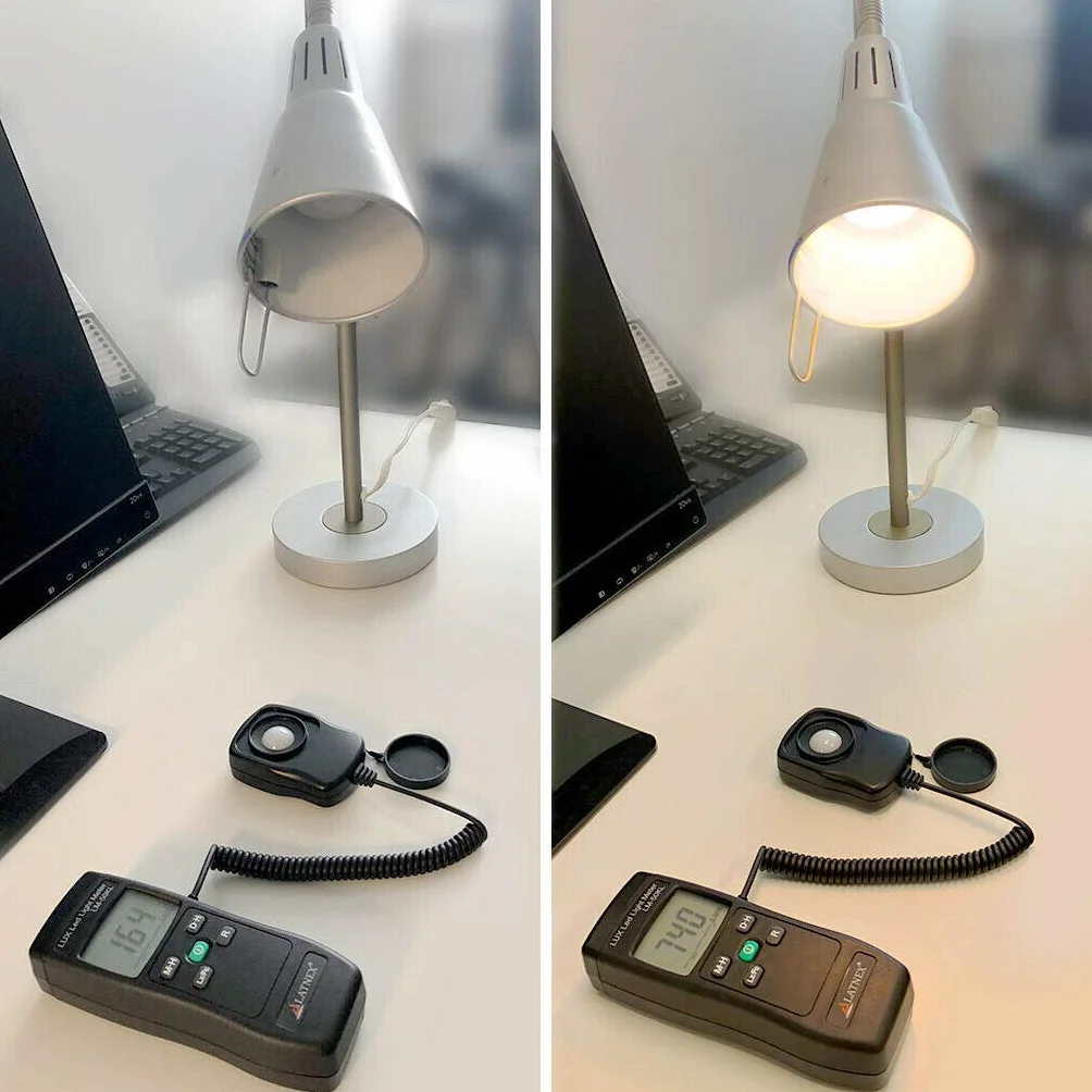 Medidor de luz LM-50KL mide Lux/Fc - LED/Fluorescente, Industrial, Hogar y Fotografía - Certificado de calibración incluido