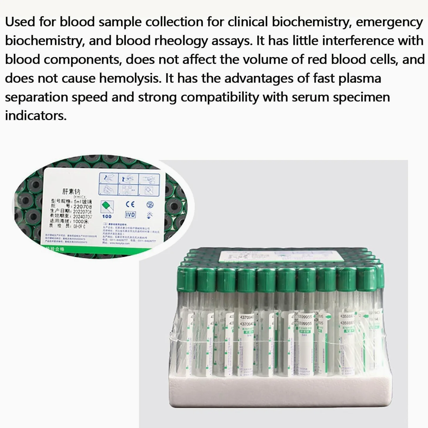 Tubos de extracción de sangre al vacío con tapón de rosca para uso en laboratorio, para separación de PRP de laboratorio veterinario, diseño duradero y estéril