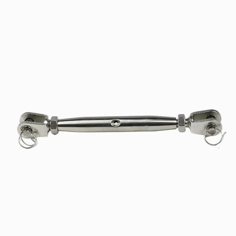 Presillas Cable Acero M5 M6 M8 M10 M12 M14 M16 M20 304 tornillo de aparejo de velero marino de acero inoxidable mandíbula de cuerpo cerrado/tensor de mandíbula Abrazaderas De Cuerda De Cable(M14,2pcs)