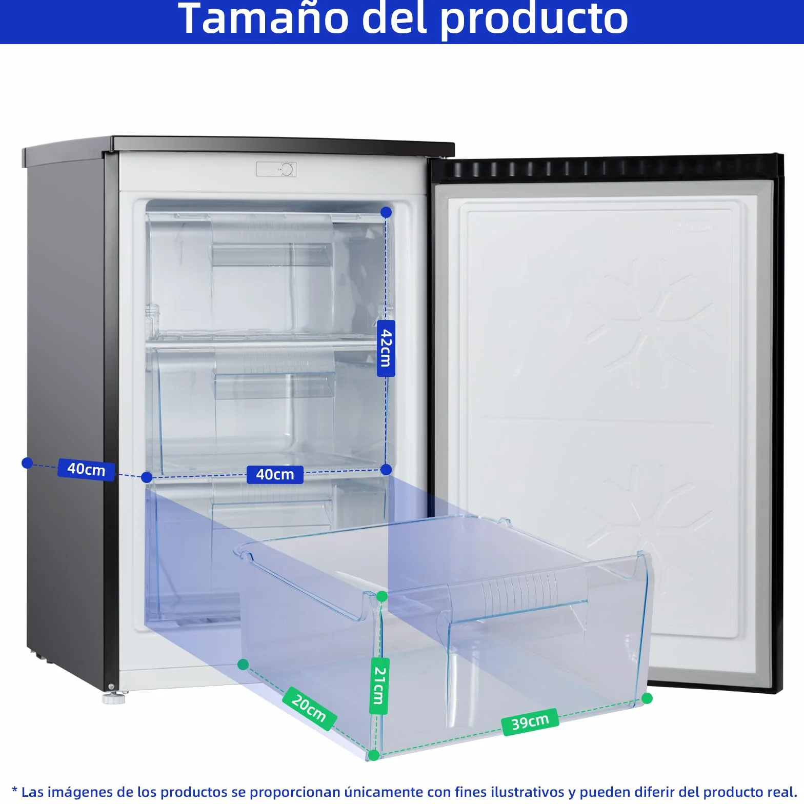 CHiQ CSD90D4D Congelador vertical 85L Clase D Eficiencia energética 39 dB Puerta reversible