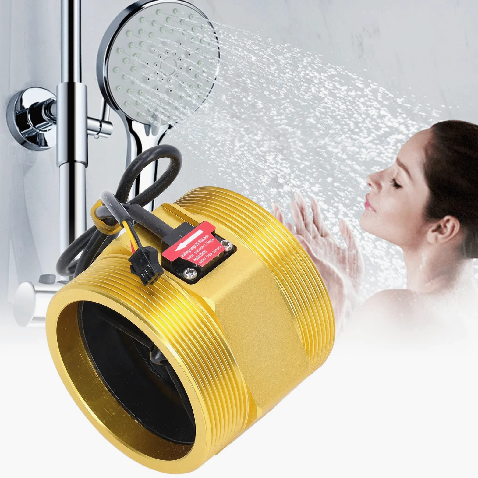 Sensor de flujo de agua, sensor de flujo de agua de turbina de 3 pulgadas, interruptor de flujo de agua, interruptor de inducción, medidor de flujo de líquido de salida NPN para máquinas expendedoras