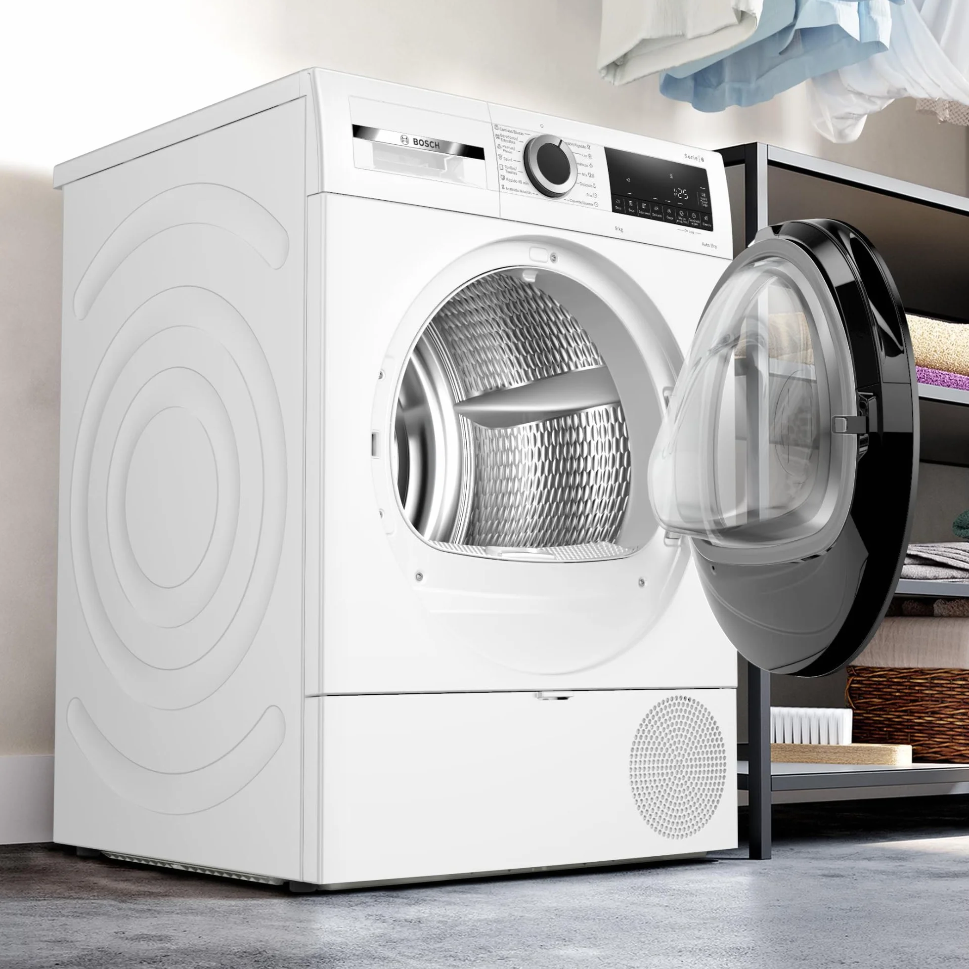 Bosch Secadora con Bomba de Calor 9 kg AutoDry WQG24200ES Blanco