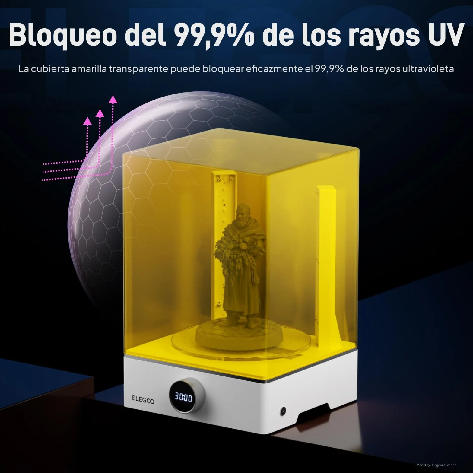ELEGOO Mercury X Bundle con Estación de Lavado y Curado Separada para Mars Photon S Photon Mono LCD/DLP/SLA, 3D Caja de Curado UV de Resina con Plato Giratorio de Curado y Cubeta de Lavado