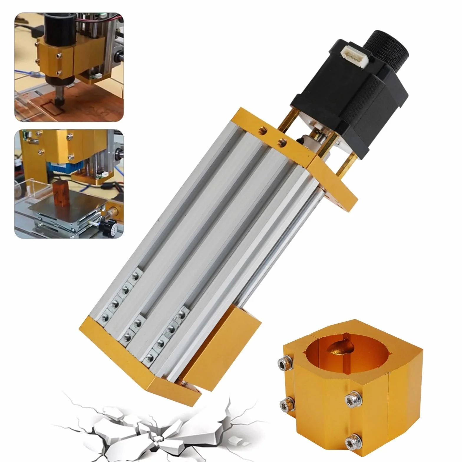 Etapa linear de aluminio de la diapositiva de Z con el tornillo de bola, viaje de los 85Mm para la máquina del CNC, sistema de alto movimiento de poco ruido,