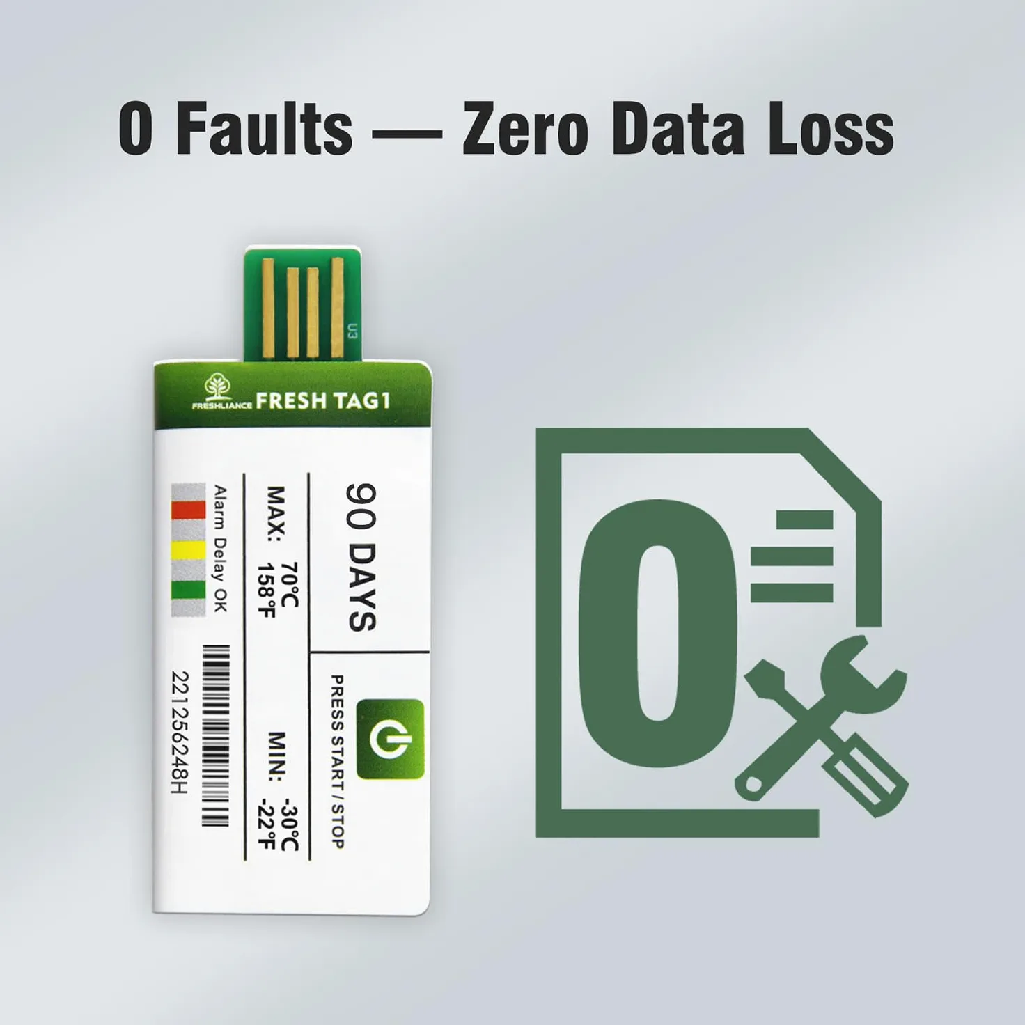 Freshliance - Registrador de datos de temperatura USB, 10 unidades, 129600 puntos, cubierta de alta precisión, 30 días, cadena fría, etiqueta fresca 1