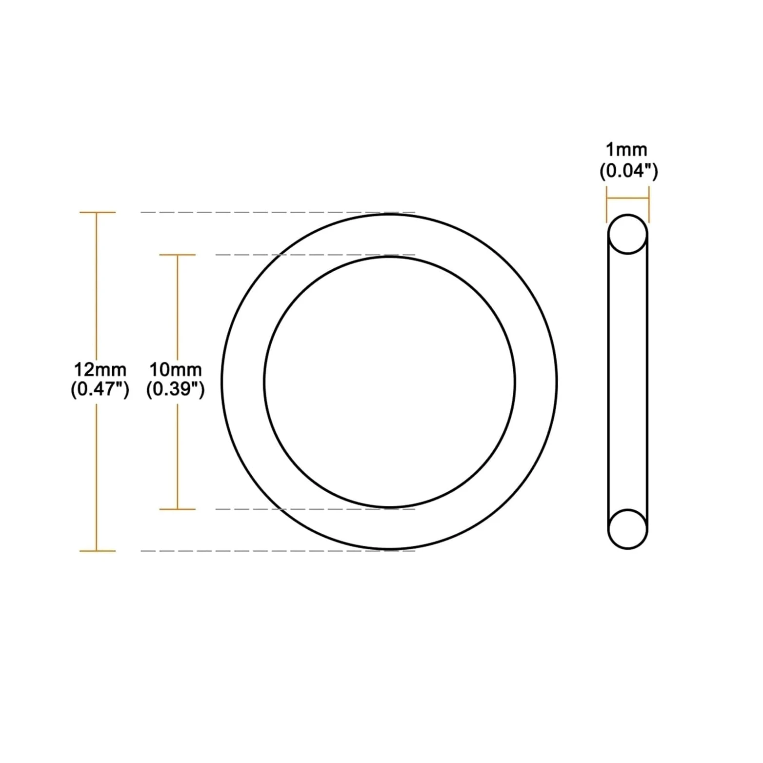 Accesorios de hardware 50 piezas de juntas tóricas de caucho de silicona Junta tórica de silicona Juntas tóricas de sellado Junta tórica de arandela Máquina de anillo Kit de junta resistente al aceite