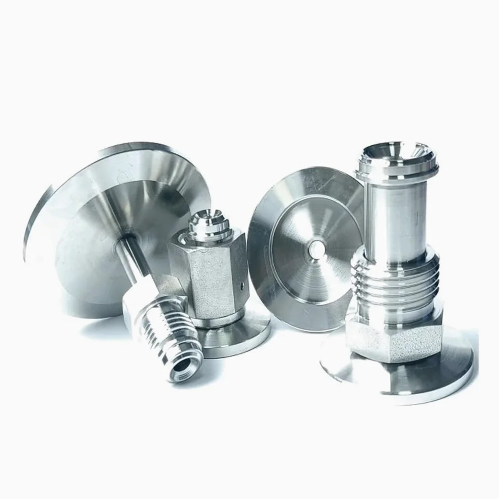 K16/25/40/50 To 1/4" 1/2" VCR Male Female Sus 316L Stainless Steel Pipe Fitting Coupler Union Connector(KF16 (OD30mm),1l4 Inch VCR Female) Brass Hose
