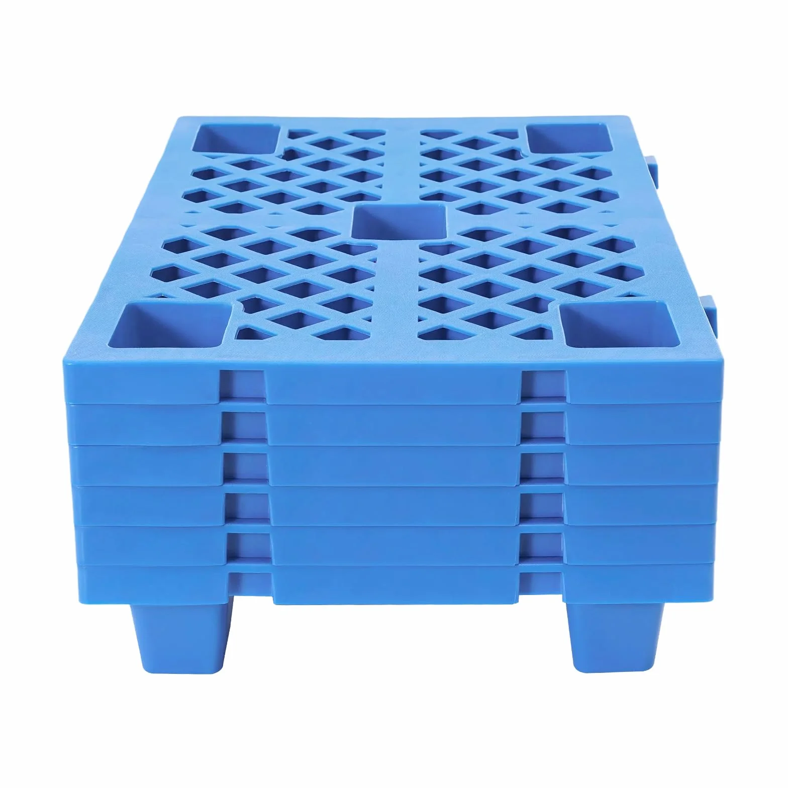 Palets Plastico, 6 Paletas de PláStico, Paletas de Almacenamiento Entrelazadas para Almacenes, FáBricas, Centros LogíSticos, Instalaciones de Almacenamiento (Azul)