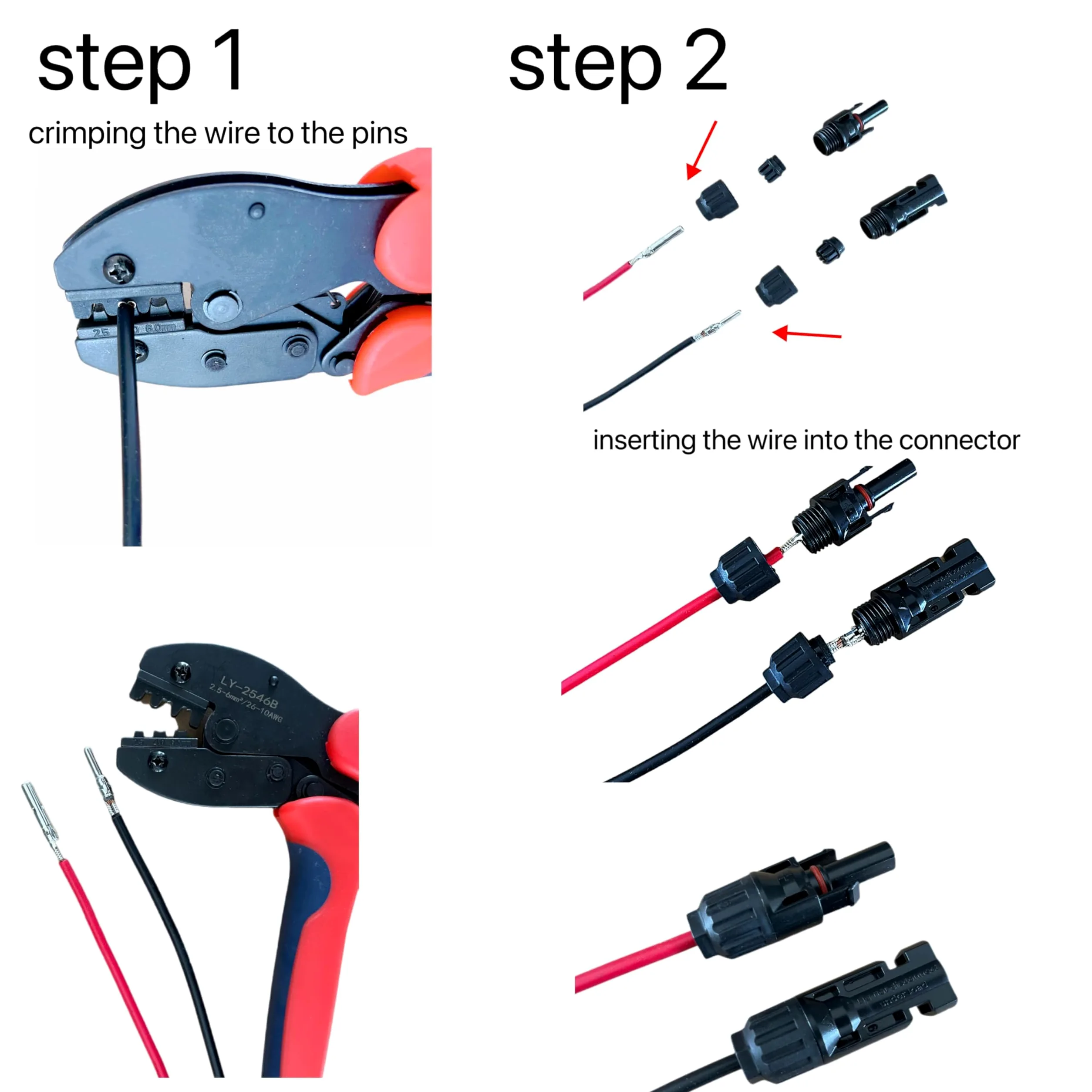 Conector de panel solar IP67 impermeable MC4 conector macho/hembra 50 pares (10AWG) con llaves