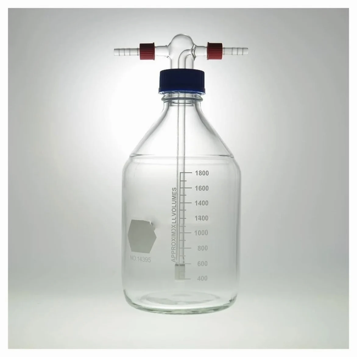 Cristalería de Laboratorio Frascos de laboratorio con conectores de manguera extraíbles que terminan con el G2 sinterizado(500ml)