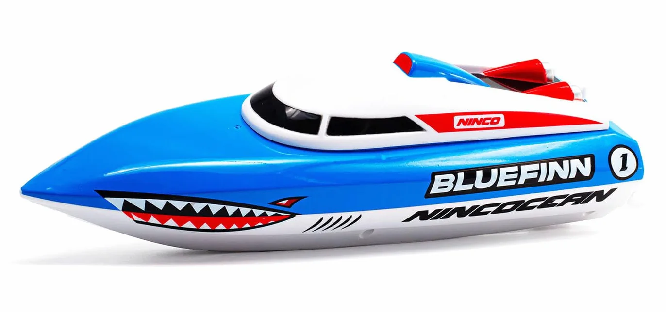 Ninco Bluefinn Barco Teledirigido 2,4 GHz 2 Motores Gran ángulo de Giro 24 x 9 x 8 cm