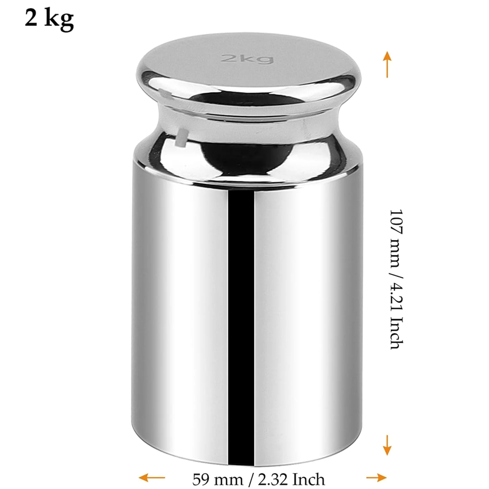 2X Pesa de Calibración de Báscula de Clase M1 de 2 Kg para Uso en Laboratorios, Fábricas y Supermercados.