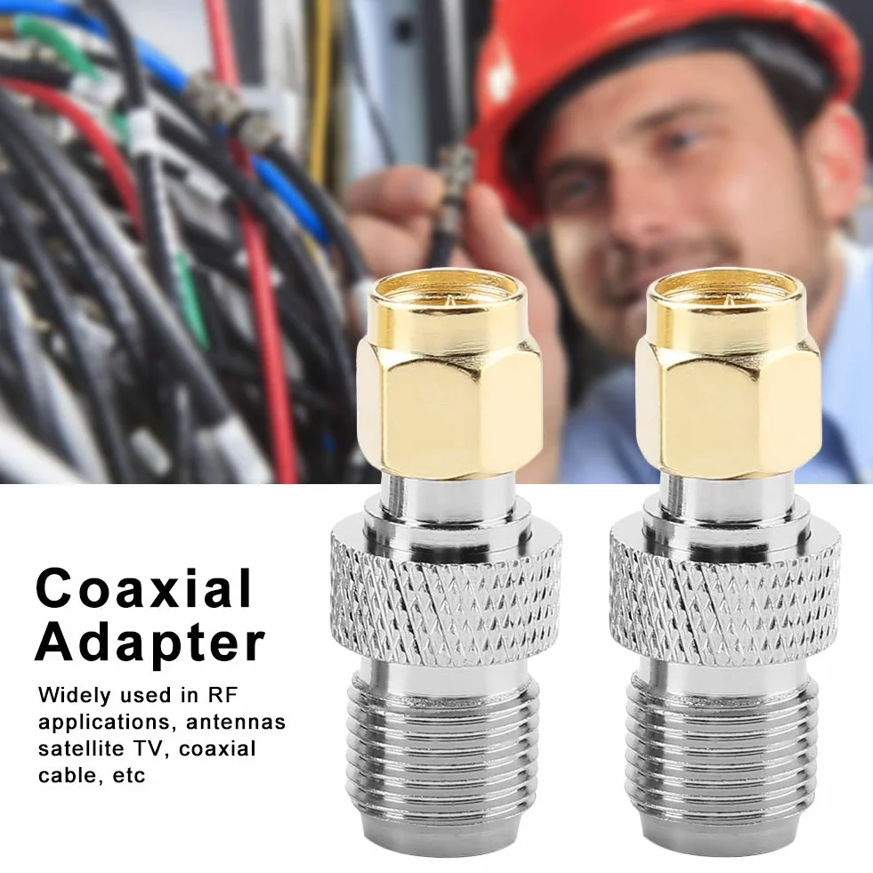 Adaptador Coaxial RF SMA Macho a F Hembra, Conector de Acoplamiento Recto, Alta Transmisión