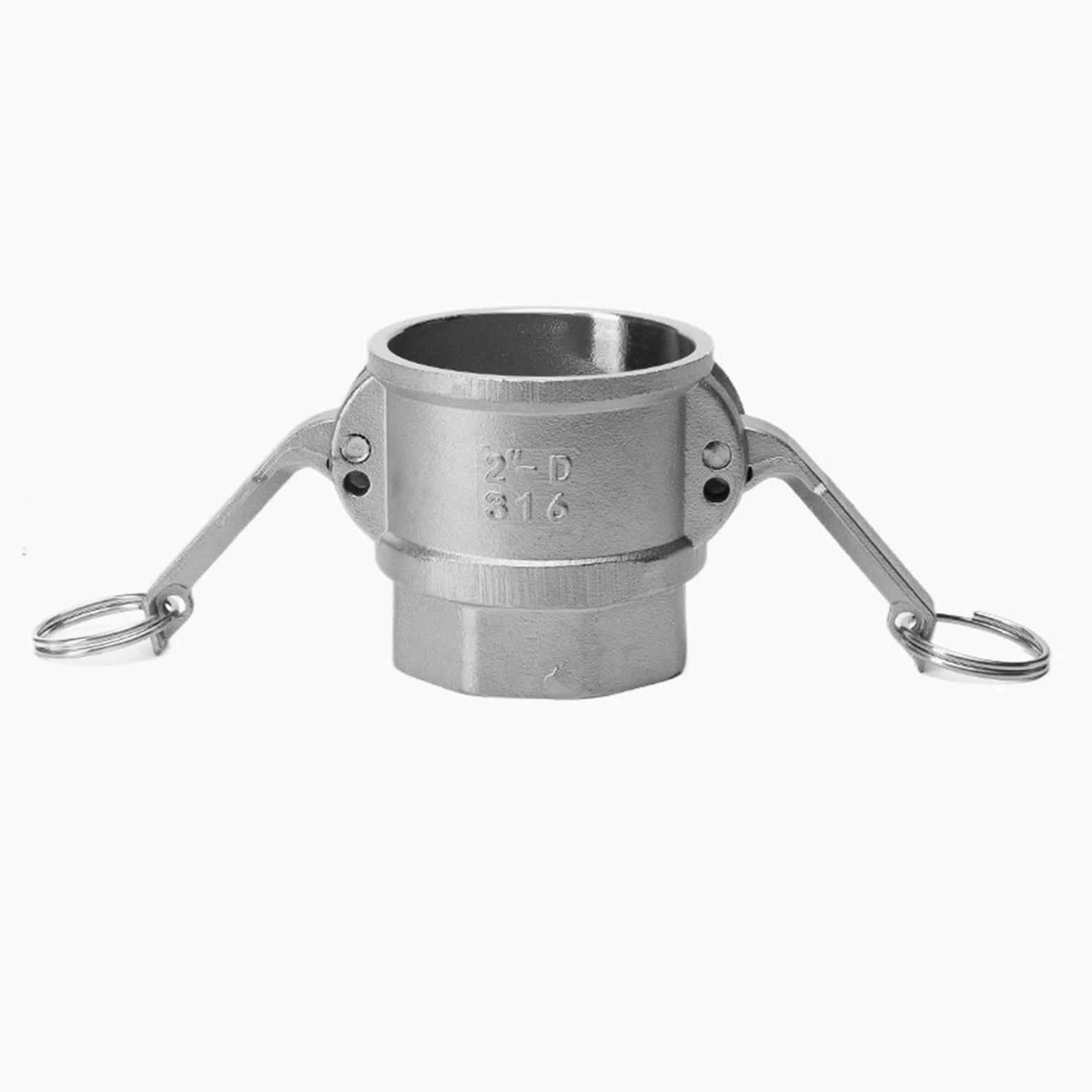 304 Stainless Steel Quick Coupling D-Type Threaded Wrench Type Union Inner Wire High-Pressure Internal Thread Direct Snap Type(DN100) Brass Hose