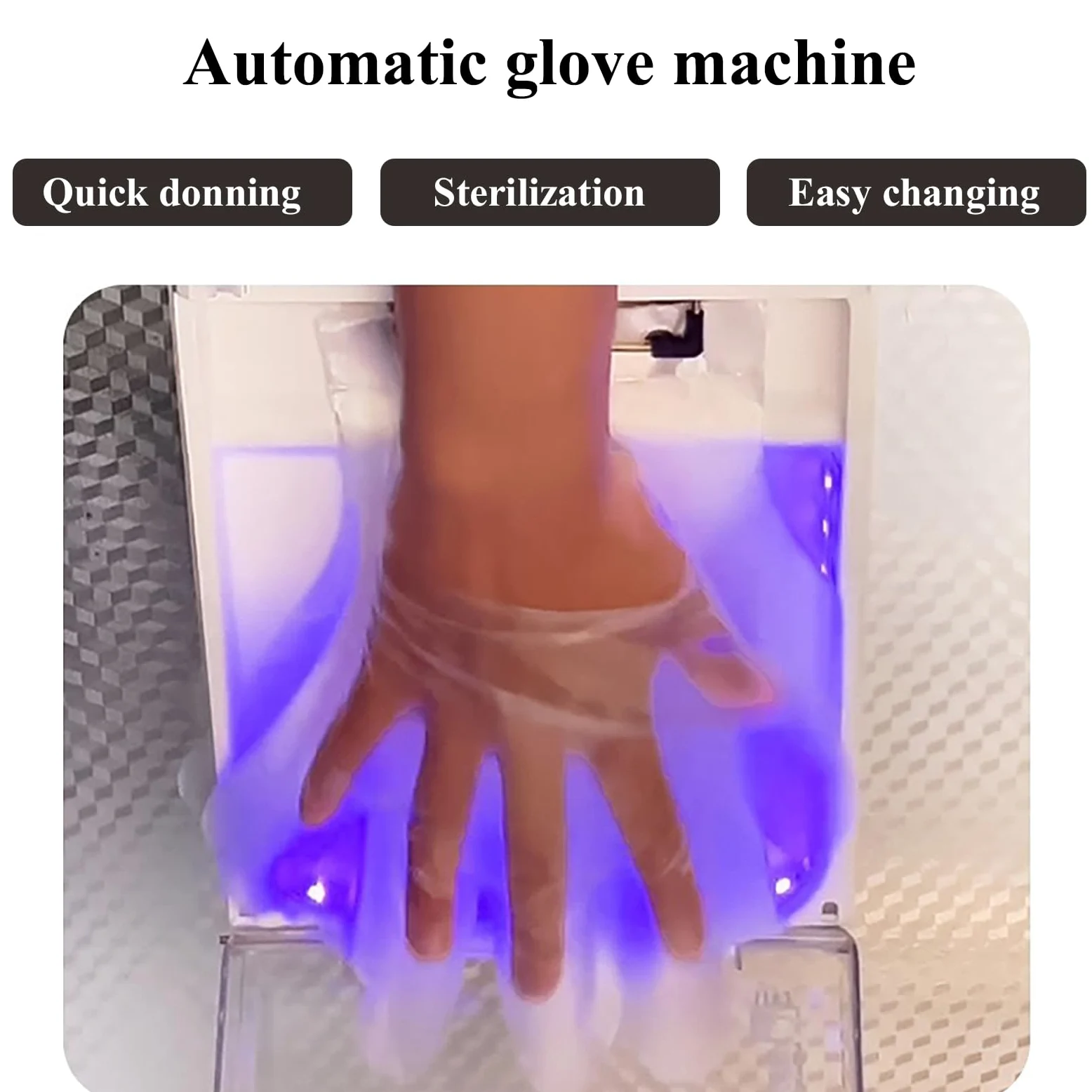 Dispensador automático de guantes desechables, montaje en pared, diseño de ahorro de espacio para un uso eficiente en caja de herramientas, garaje, taller, cocina
