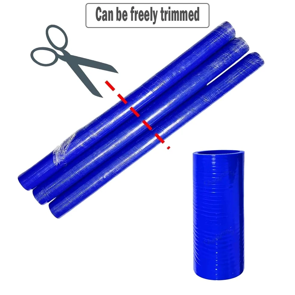 Manguera De Refrigerante De Silicona Azul (DI 16-85 Mm, 500 Mm) - Reforzada Multicapa, Con 2 Abrazaderas, Compatible Con La Mayoría De Los Vehículos(ID 80mm)