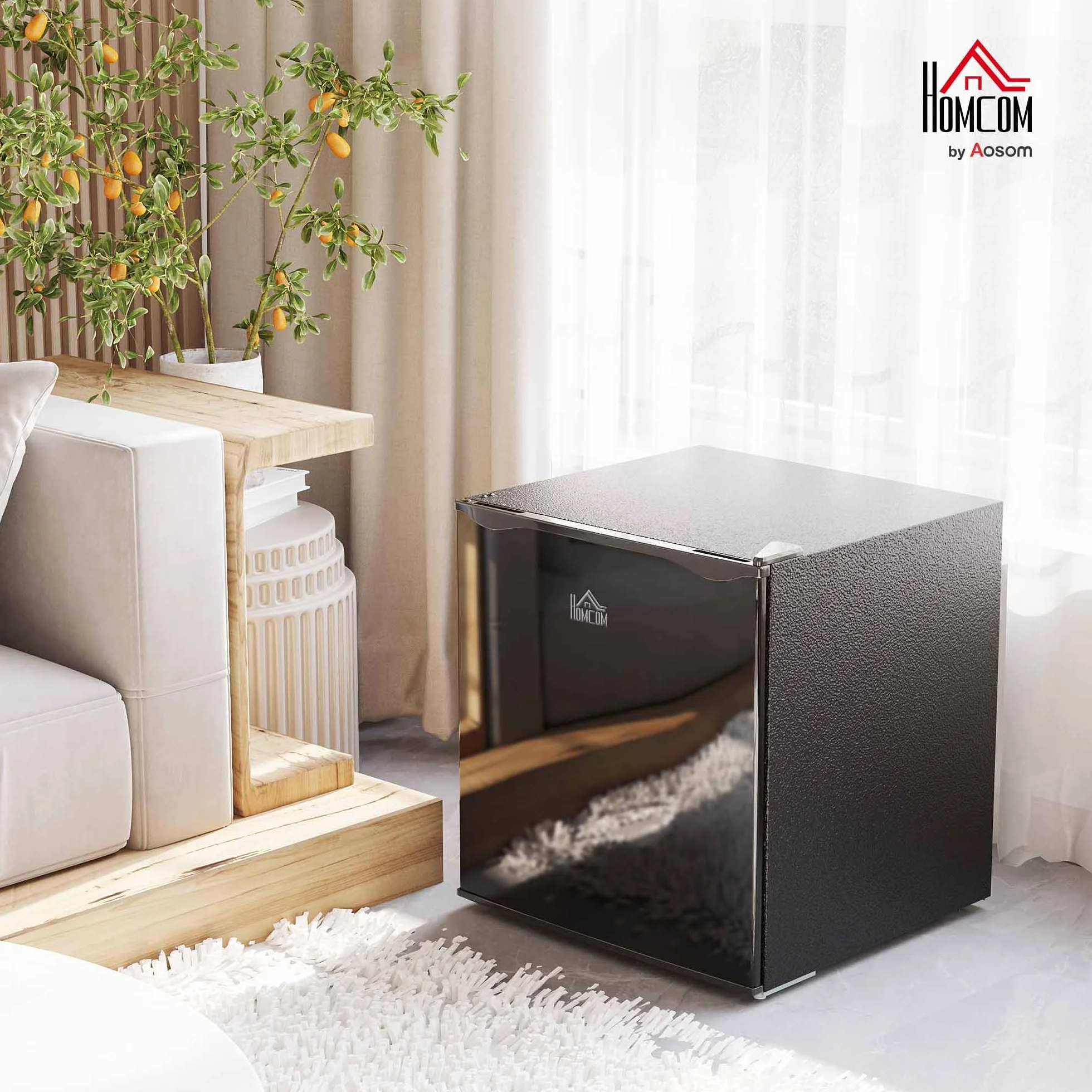 HOMCOM Minicongelador 35 L 161 W Congelador Cajón Eléctrico Independiente Control Temperatura 5 Etapas 47x44.2x48.8 cm