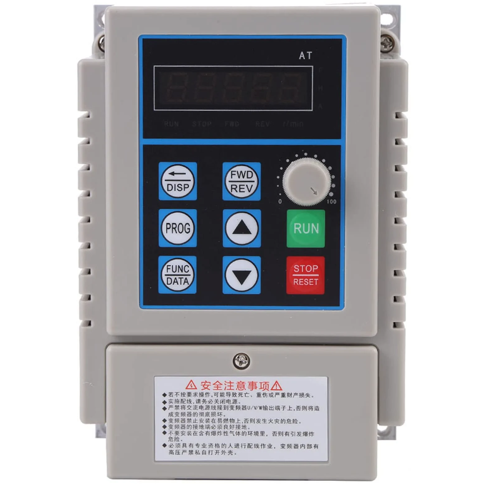 VFD 0.45KW, Variador de Frecuencia, Convertidor Inversor de Accionamiento de Motor VFD de 220 VCA Controlador de Velocidad VFD para Motor de CA Monofásico (entrada Monofásica,