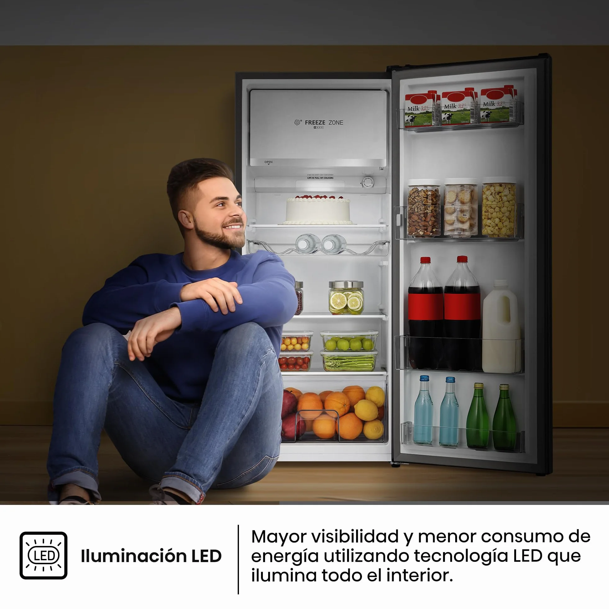 Hisense RR220D4BDE Frigorífico Una Puerta 165L 127cm Cycle Defrost Inox