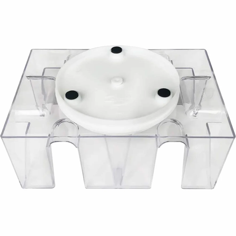 Caja de Cartas de póquer Transparente con Bandeja giratoria, Soporte para Juegos de Mesa