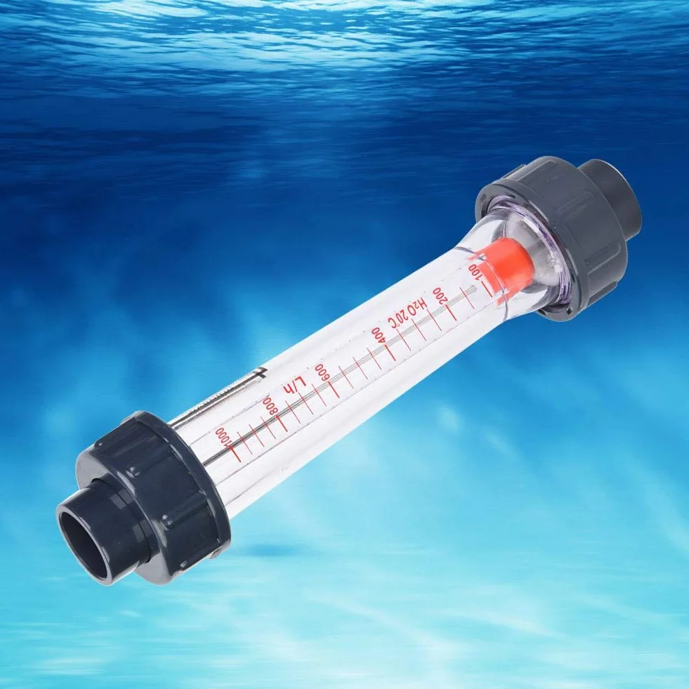 Medidor de flujo LZS-20 (D) 100-1000L/H, tubo de plástico, boca plana 25 mm/1 pulg.