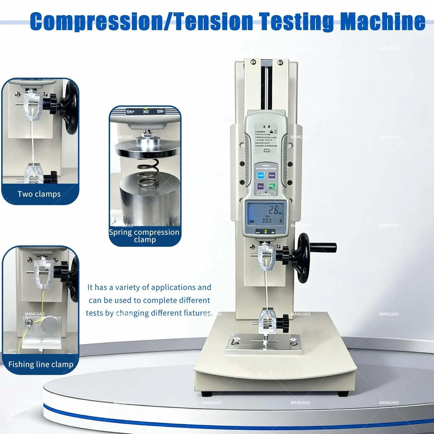 Máquina Versátil Para Ensayos De Tracción, Sistem-a De Dinamómetro Digital, Compatible Con Ensayos De Empuje-tracción, Punto De Rotura Y Compresión.(With ruler,200N)