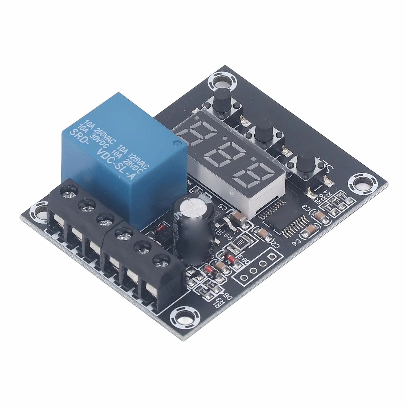 DEWIN Módulo de Relé de Voltaje Encendido Apagado, Módulo de relé de Voltaje de Detección de Límite Inferior Superior, Voltaje Control de Detección de Batería Temporización de Descarga (5V)