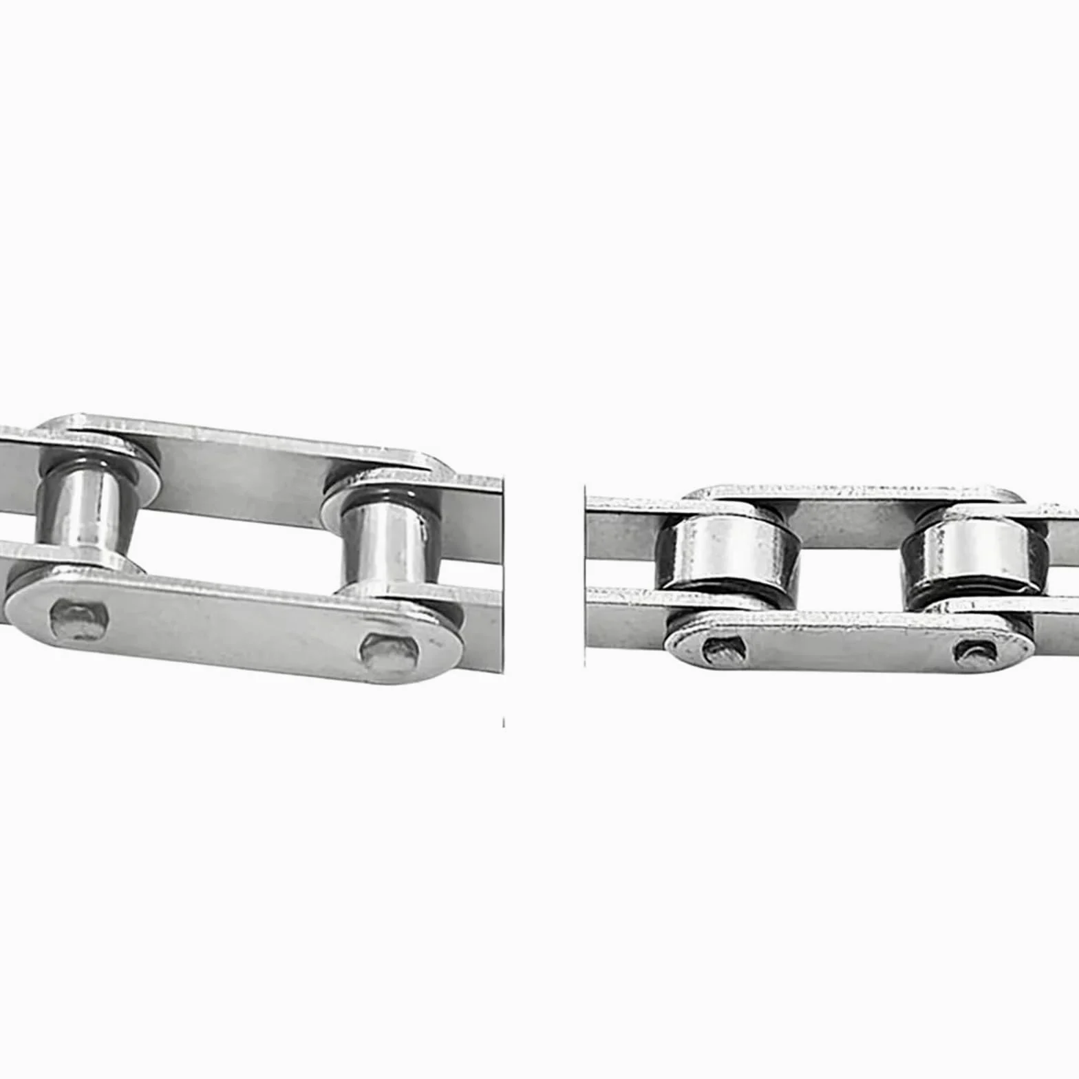 Cadena de rodillos de doble paso 304 | 1.524m de acero inoxidable for transportador industrial(2040-25.4pitch)