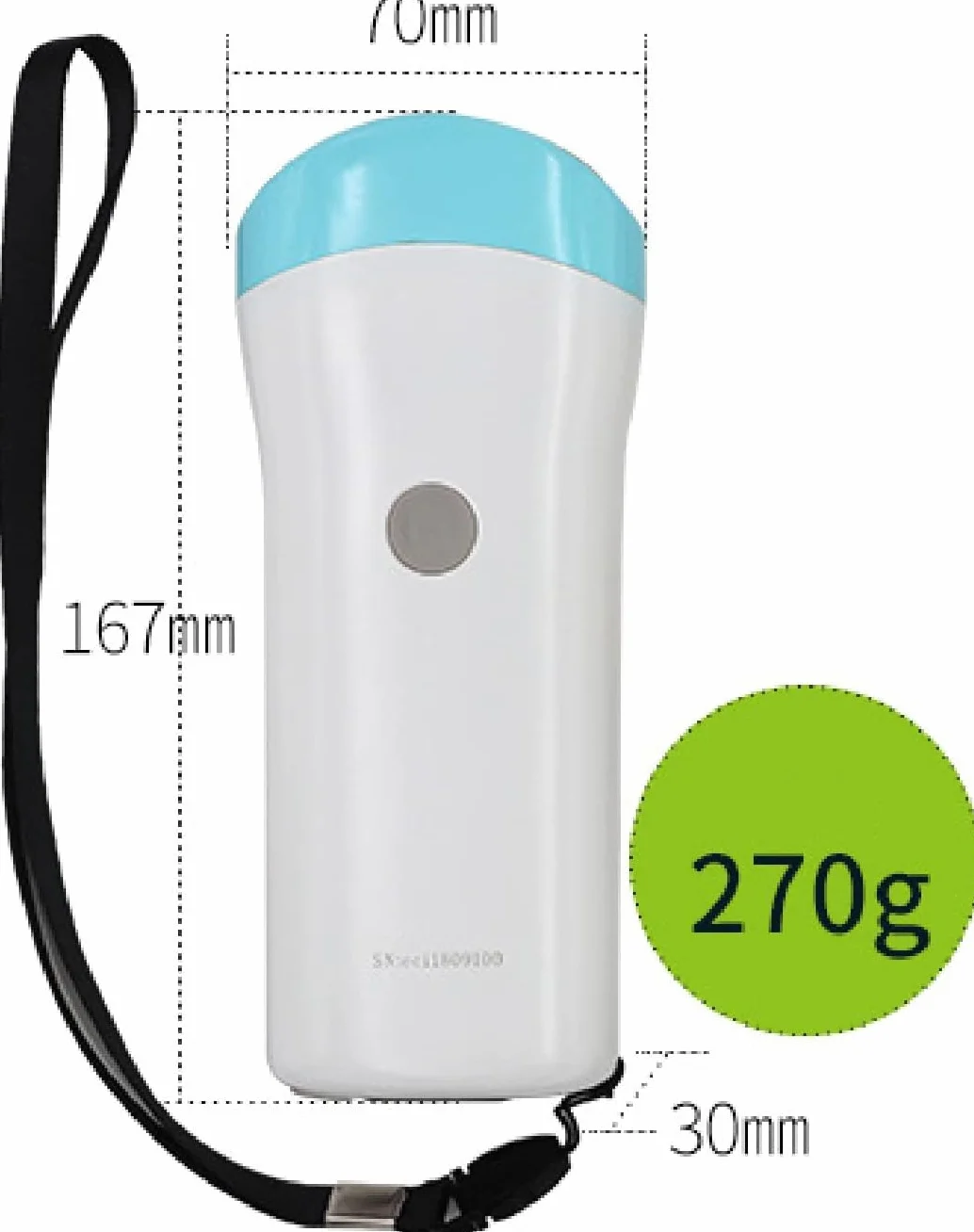 Escáner de ultrasonido inalámbrico portátil, sonda de instrumento de diagnóstico de embarazo veterinario, teléfonos inteligentes compatibles, tableta, for cerdos y ovejas (teléfono móvil no incluido)